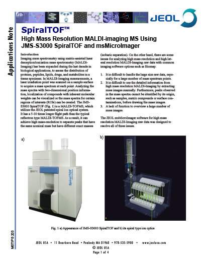 Apps Note High Mass Res using msMicroImager